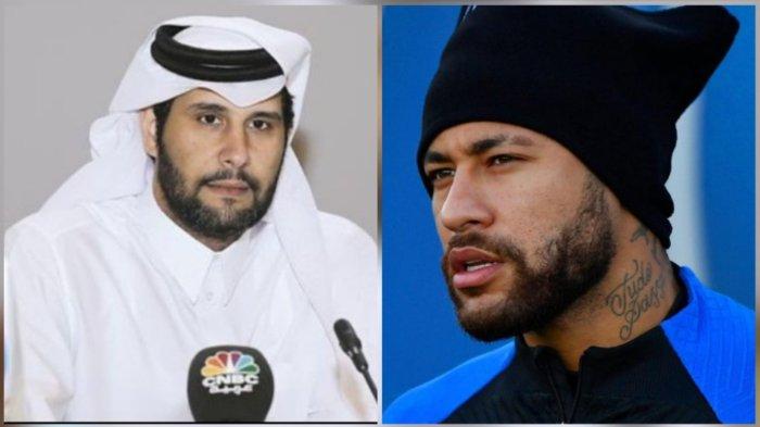 Sheikh Jassim dan Neymar. Keuntungan Sheikh Jassim rekrut Neymar ke Manchester United. Kebijakan PSG berimbas pada ketidaknyamanan Neymar di Paris Saint Germain.
