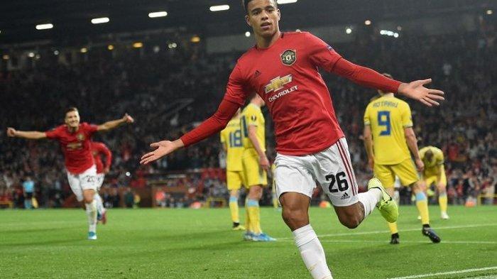 Striker Manchester United, Mason Greenwood, berselebrasi