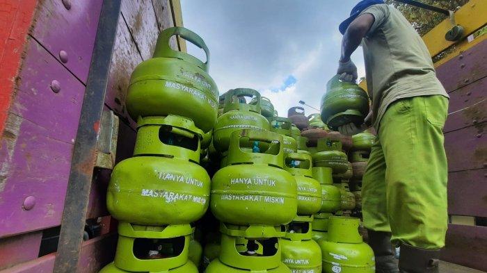 Ilustrasi tabung gas elpiji subsidi 3 kg.