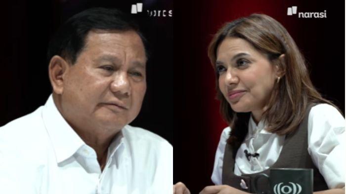 Prabowo Subianto diwawancarai Najwa Shihab.