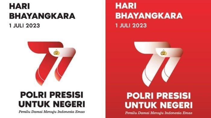 Logo HUT Bhayangkara Ke-77 tahun 2023.