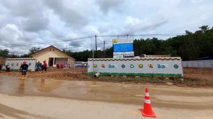 Ilustrasi proyek pembangunan IKN Nusantara di kawasan Sepaku, Kabupaten Penajam Paser Utara, Kaltim.
