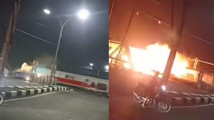 Viral video Kecelakaan Kereta api di Semarang, Jawa Tengah, tabrak kontainer Mogok pada hari ini, Selasa (18/7/2023) malam.