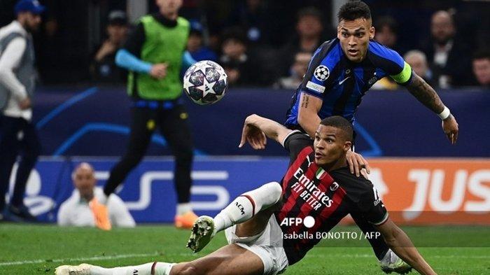 Bek tengah AC Milan, Malick Thiaw (bawah). Kini, bek muda asal Jerman itu menjelman menjadi bek tangguh andalan Stefano Pioli.