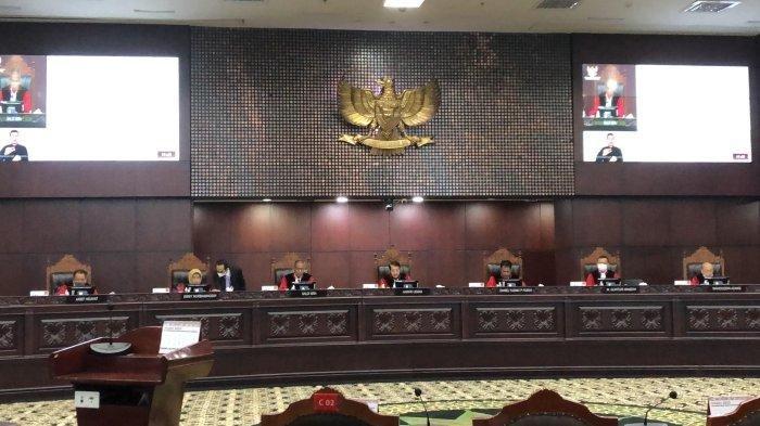 Foto dok./ Mahkamah Konstitusi (MK) menggelar sidang putusan perkara pengujian Undang-Undang (UU) Nomor 7 Tahun 2017 tentang Pemilu, pada Kamis (30/3/2023).