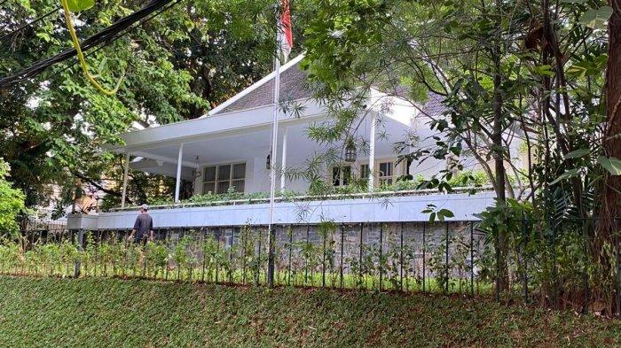 Rumah Guruh Soekarnoputra di Jalan Sriwijaya, RT 004 RW 001, Kelurahan Selong, Kebayoran Baru, Jakarta Selatan, Selasa (18/7/2023).