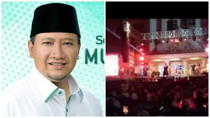 (Kiri) Foto Bupati Pasuruan Gus Irsyad dan (Kanan) Tangkap layar viral video konser band Kotak di RSUD Bangil. Berikut profil Bupati Pasuruan, M. Irsyad Yusuf yang dihujat warganet buntut video viral konser musik di Rumah Sakit Umum Daerah Bangil, Pasuruan.