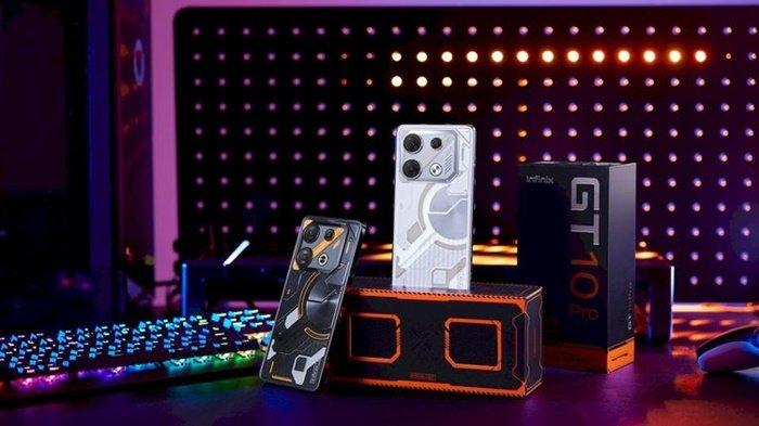 Infinix GT 10 Pro menghadirkan desain futuristis ala cyberpunk.