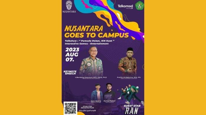 Acara Nusantara Goes To Campus di Unmul Samarinda besok, Senin (07/08/23), ada bintang tamu RAN.