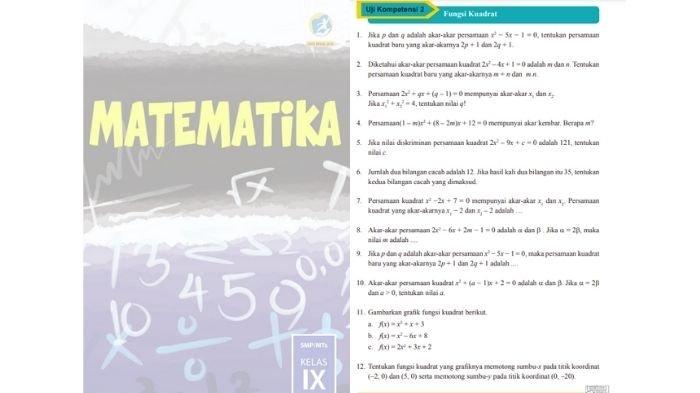 Soal Matematika kelas 9 SMP halaman 129, cek kunci jawabannya