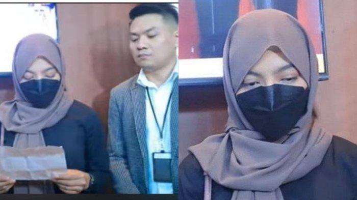 Oklin Fia didampingi kuasa hukumnya usai pemeriksaan di Polres Metro Jakarta Pusat, Kamis (24/8/2203). Berikut daftar pengakuan Oklin Fia soal konten jilat es krim. Sosok perekam bukan pacar hingga permintaan maaf.