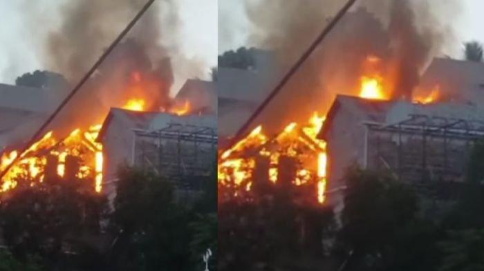 Kebakaran pagi ini di atas bukit kawasan Jalan Jelawat Samarinda.