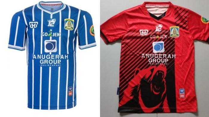Jersey kandang dan tandang Persiba Balikpapan 2017