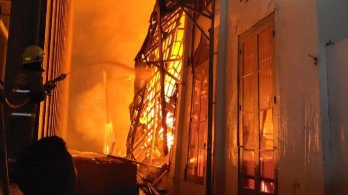 Museum Gajah, Gambir, Jakarta Pusat kebakaran, Sabtu (16/9/2023).