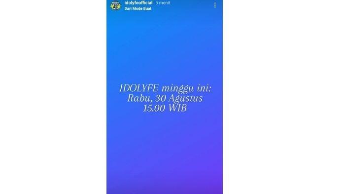 Pengumuman IdoLyfe pindah jam tayang