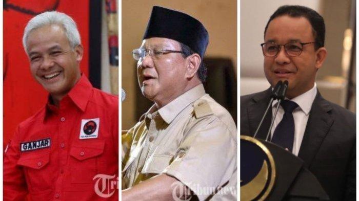 CAPRES CAWAPRES 2024 - Ganjar Pranowo, Prabowo Subianto dan Anies Baswedan.