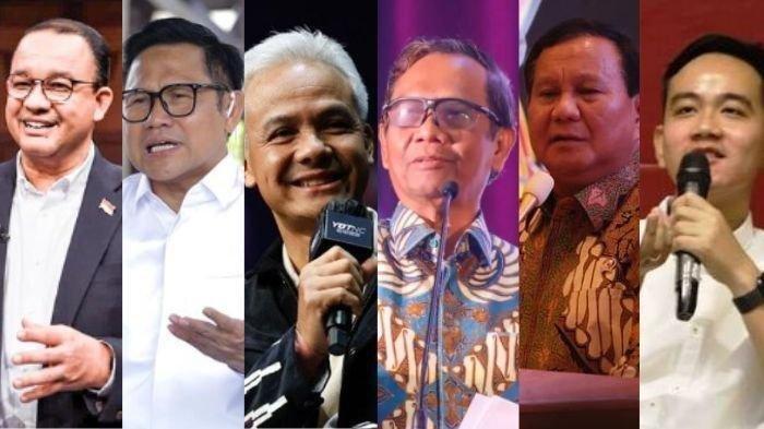 3 pasangan bakal capres cawapres pada Pemilu 2024 mendatang.