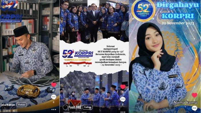 Template CapCut HUT ke-52 KORPRI tanggal 29 November, gunakan twibbon video untuk merayakannya.