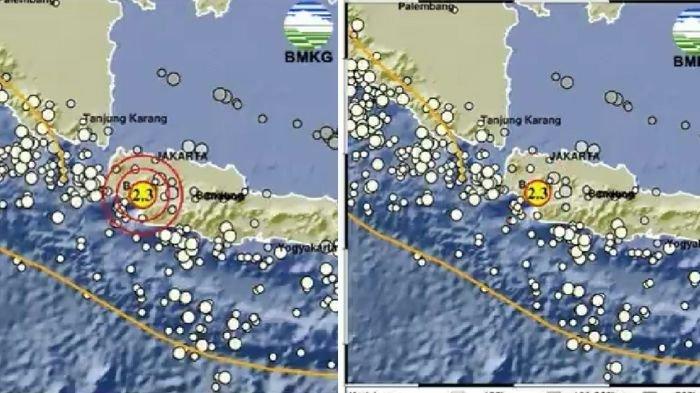 Gempa 2 menit yang lalu baru saja guncang Sukabumi Jawa Barat dengan kekuatan 2.3 Magnitudo.