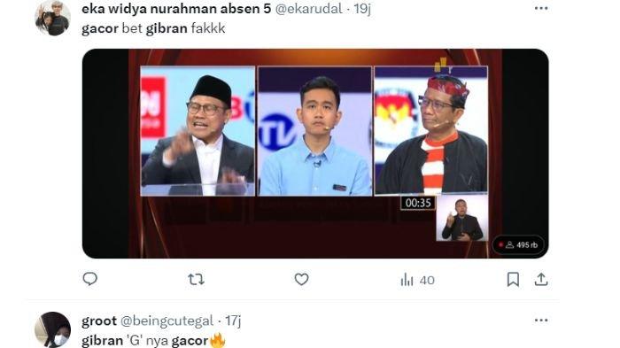 Warganet di laman X puji Gibran gacor.