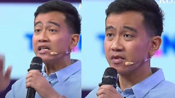 Gibran Rakabuming, cawapres nomor urut 2 saat Debat Cawapres 2024 pada Jumat (22/12/23).