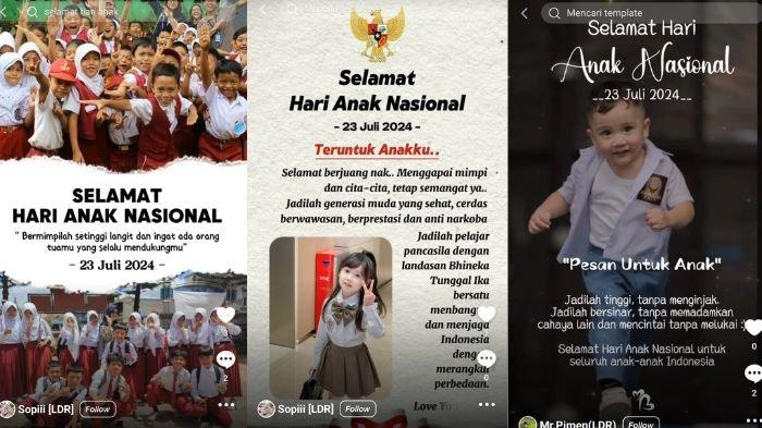 HARI ANAK NASIONAL 2024 - Template CapCut Hari Anak Nasional 2024, pakai sekarang twibbon video untuk ucapan