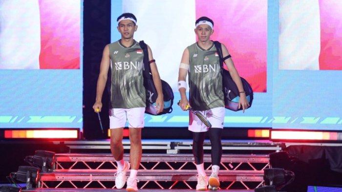 BAC 2024 - Pasangan Fajar/Rian yang akan beraksi di Badminton Asia Chapmpionshop 2024. Berikut jadwal Badminton Asia Championships 2024 atau BAC 2024. Ganda putra India ranking 1 dunia absen, MD INA waspadai China Taipei yang naik daun.