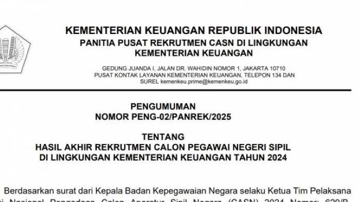 PENGUMUMAN CPNS 2024 -