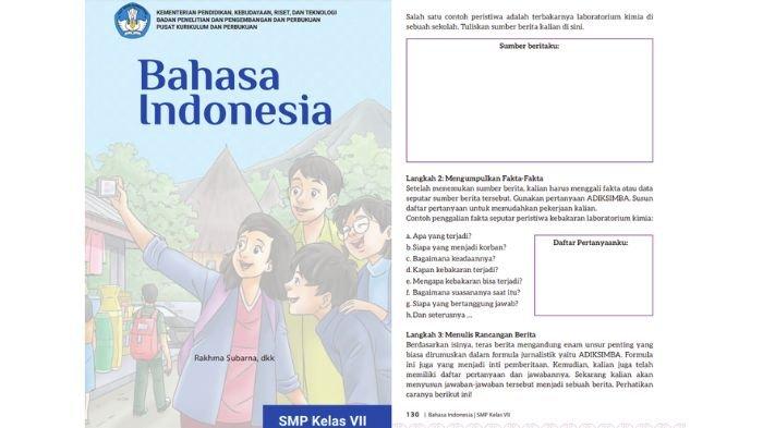 Soal Bahasa Indonesia Kelas 7 SMP Kurikulum Merdeka halaman 130, cek kunci jawabannya.