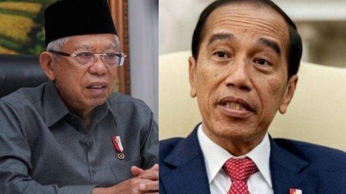 Potret Ma'ruf Amin dan Jokowi. Respons pernyataan Jokowi yang sebut presiden boleh berpihak dan kampanye, wakil presiden Ma'ruf Amin sebut tidak akan berpihak dan akan netral.