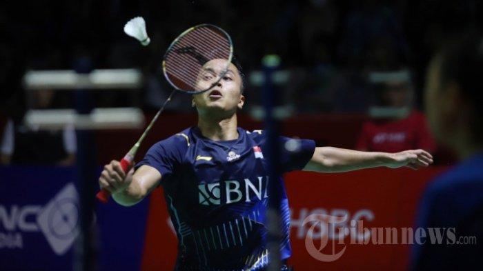INDONESIA MASTERS - Anthony Sinisuka Ginting di Indonesia Masters 2024. Di semifinal hari ini, Ginting harus mengakui keunggulan Brian Yang setelah bermain rubber game. Ginting terhenti di semifinal Indonesia Masters 2024.