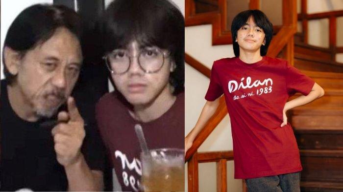 Epy Kusnandar bersama anaknya, Quentin. Kini Quentin juga terjun di dunia seni peran, menjadi pemain di film Dilanku 1983: Wo Ai Ni.