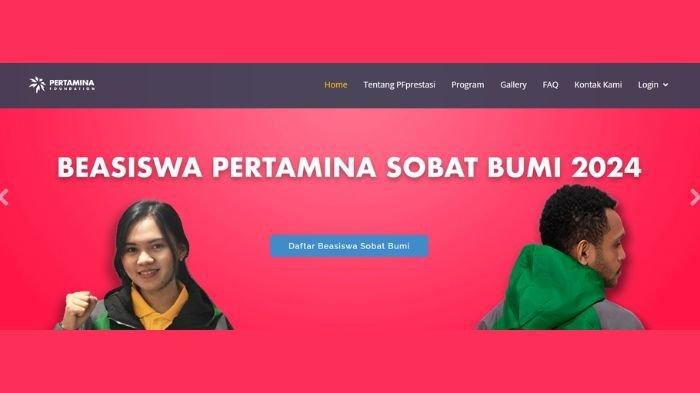 Beasiswa Pertamina Sobat Bumi 2024 dibuka, akses link pendaftaran untuk mendaftarnya.