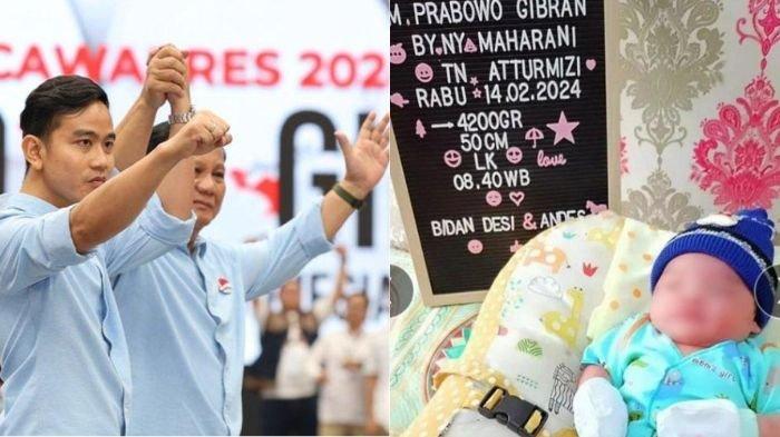 Viral di media sosial ada bayi yang diberi nama M Prabowo Gibran.