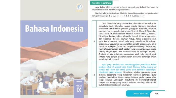 Soal Bahasa Indonesia kelas 9 SMP halaman 135, berikut kunci jawabannya.