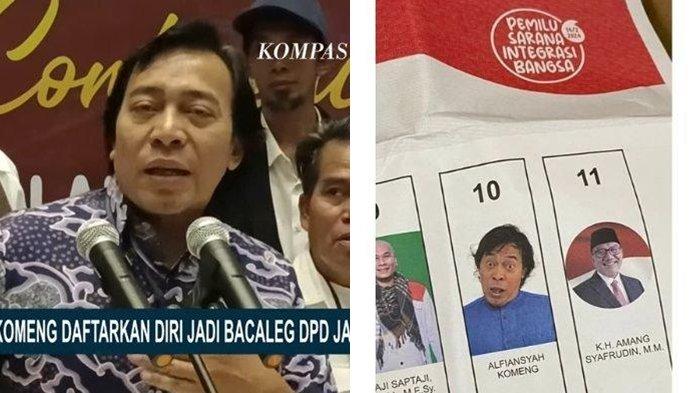 Komedian Komeng. Foto nyeleneh Komeng di surat suara DPD terus menjadi sorotan publik.