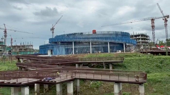 Proses pembangunan di IKN Nusantara.