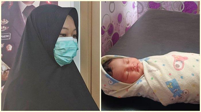 BAYI MASIH HIDUP - NP (18), pelaku pembuang bayi yang baru dilahirkannya saat dihadirkan di Mapolresta Samarinda, Kota Samarinda, Kalimantan Timur pada Senin (26/2/2024). Kendati demikian ia mengaku siap menerima konsekuensi hukum dan memohon agar dapat merawat buah hatinya.