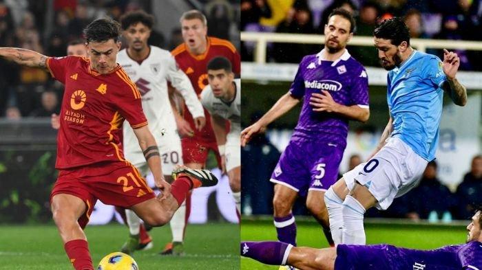 Potret skuat Serie A saat bertanding. Hasil Liga Italia terbaru hari ini, AS Roma menang dari Torino, Lazio di-comeback Fiorentina.