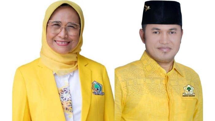 Hetifah dan Rudy Mas'ud, caleg petahana di DPR RI Kaltim dari Partai Golkar yang unggul saat ini versi real count KPU.