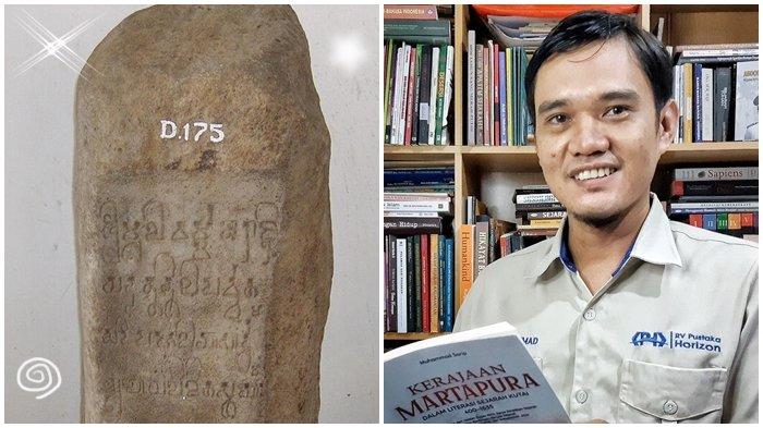 PRASASTI YUPA KALTIM - Muhammad Sarip, penulis sejarah lokal di Kalimantan Timur memberikan usulan kepada Otorita IKN Nusantara terkait prasasti Yupa di Kalimantan Timur, Sabtu (9/3/2024).