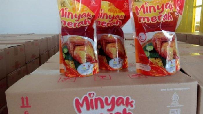MINYAK MERAH - Produk minyak makan merah yang pabriknya baru saja diresmikan Presiden Jokowi.