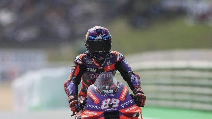 JADWAL MOTOGP - Pebalap Pramac Racing, Jorge Martin, kala beraksi dalam rangkaian MotoGP Portugal 2024 di Sirkuit Internasional Algarve, Portimao, 22-24 Maret 2024.