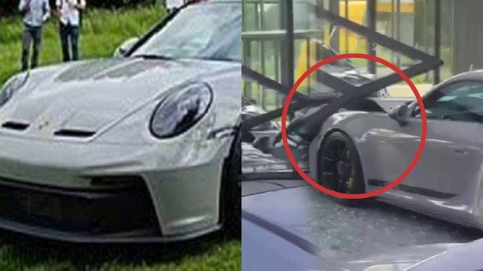 Penampakan mobil Porsche senilai Rp 8 miliar yang ditabrak Xpander, videonya viral di media sosial. Kini, sopir Xpander ditetapkan sebagai tersangka.