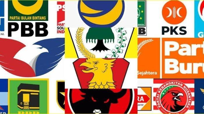 Kolase logo partai politik