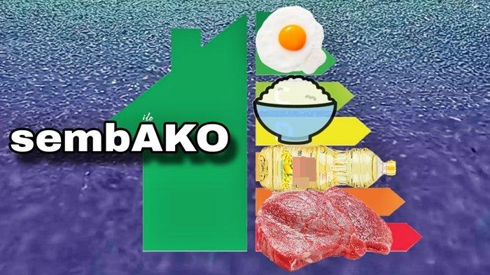 Ilustrasi deretan paket sembako.