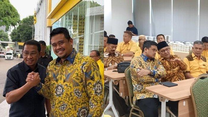 GABUNG GOLKAR? - Menantu Jokowi, Bobby Nasution saat menghadiri acara Golkar, Sabtu (6/4/2024). Menantu Jokowi hadir di acara Golkar pakai batik kuning. Apakah suami Kahiyang Ayu, Bobby Nasution bakal resmi bergabung ke Partai Golkar?
