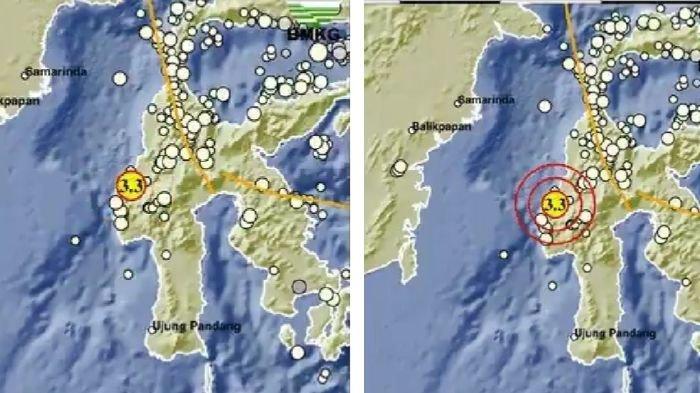 GEMPA TERKINI - Gempa 2 menit yang lalu terjadi di Mamasa Sulbar magnitudo 3.3, cek info BMKG.