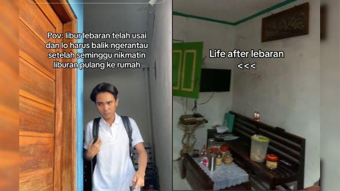 LAGU VIRAL. Ini contoh dua konten tren 'Life After Lebaran' yang viral di TikTok.