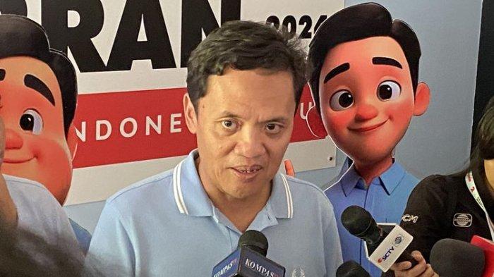 Wakil Ketua TKN Prabowo-Gibran, Habiburokhman usai konferensi pers di Media Center TKN, Jakarta Selatan, Jumat (12/1/2024).